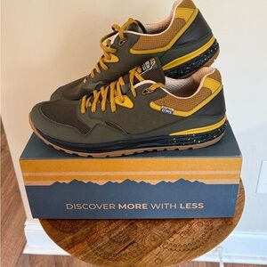 Men's Trailhead V2  Olive and Mustard Sneakers by Lems